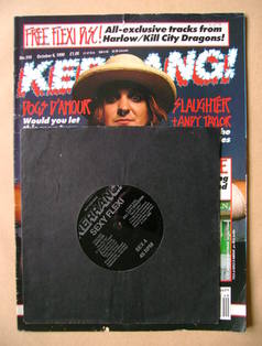 Kerrang magazine - Tyla of Dogs D'Amour cover (6 October 1990 - Issue 310)