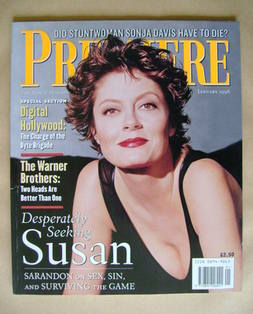 Premiere magazine - Susan Sarandon cover (January 1996)