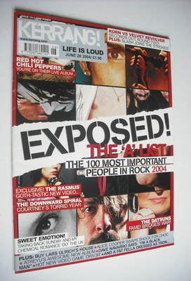 Kerrang magazine - The 100 Most Important People In Rock 2004 cover (26 June 2004 - Issue 1011)