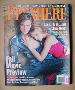 Premiere magazine - Leonardo DiCaprio and Claire Danes cover (October 1996)