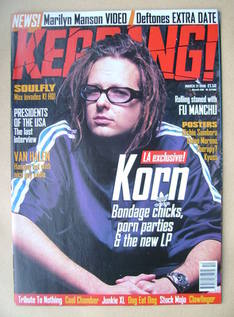 <!--1998-03-21-->Kerrang magazine - Jonathan Davis cover (21 March 1998 - I