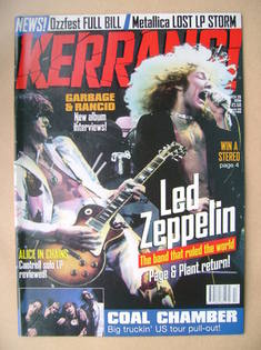 <!--1998-03-28-->Kerrang magazine - Led Zeppelin cover (28 March 1998 - Iss