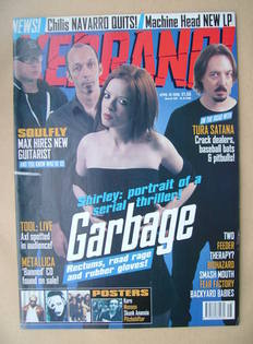 <!--1998-04-18-->Kerrang magazine - Garbage cover (18 April 1998 - Issue 69