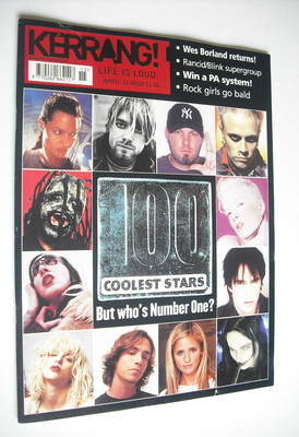 Kerrang magazine - 100 Coolest Stars cover (13 April 2002 - Issue 899)