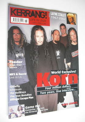 Kerrang magazine - Korn cover (4 May 2002 - Issue 902)
