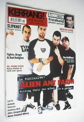 Kerrang magazine - Alien Ant Farm cover (11 May 2002 - Issue 903)