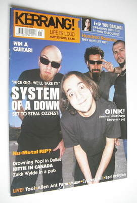 Kerrang magazine - System Of A Down cover (25 May 2002 - Issue 905)