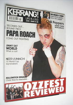 Kerrang magazine - Papa Roach cover (1 June 2002 - Issue 906)