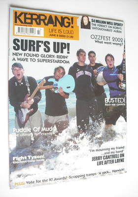 Kerrang magazine - New Found Glory cover (8 June 2002 - Issue 907)