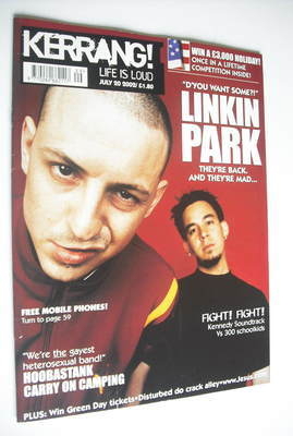 Kerrang magazine - Linkin Park cover (20 July 2002 - Issue 913)