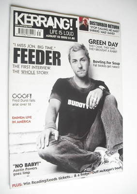 <!--2002-08-03-->Kerrang magazine - Feeder cover (3 August 2002 - Issue 915