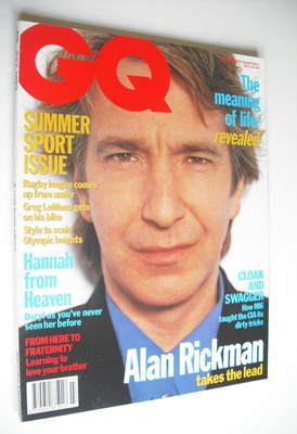 <!--1992-07-->British GQ magazine - July 1992 - Alan Rickman cover