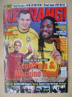 <!--1998-07-25-->Kerrang magazine - Sepultura cover (25 July 1998 - Issue 7