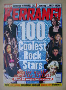 <!--1998-07-04-->Kerrang magazine - 100 Coolest Rock Stars cover (4 July 19