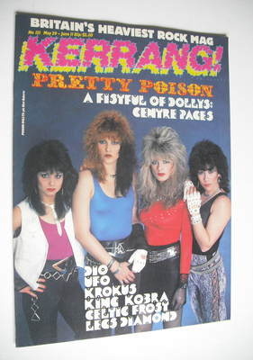 <!--1986-05-29-->Kerrang magazine - Poison Dollys cover (29 May - 11 June 1
