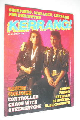 <!--1986-06-12-->Kerrang magazine - Queensryche cover (12-25 June 1986 - Is