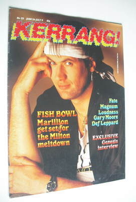 Kerrang magazine - Marillion cover (26 June - 9 July 1986 - Issue 123)