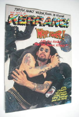 Kerrang magazine - Zodiac Mindwarp cover (10-23 July 1986 - Issue 124)