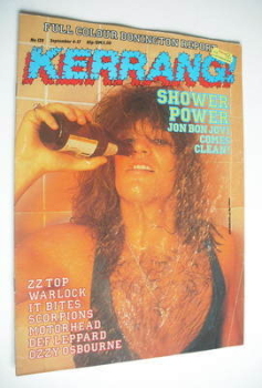 Kerrang magazine - Jon Bon Jovi cover (4-17 September 1986 - Issue 128)