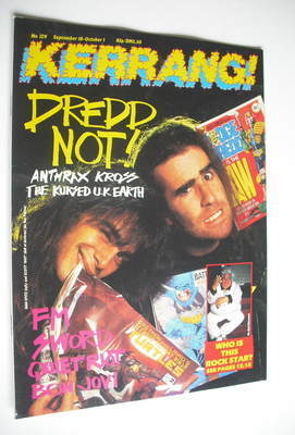 Kerrang magazine - Anthrax cover (18 September - 1 October 1986 - Issue 129)