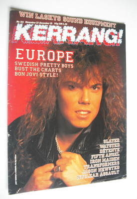 <!--1986-11-27-->Kerrang magazine - Europe cover (27 November - 10 December