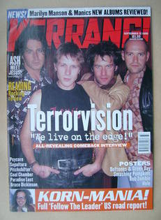 <!--1998-09-12-->Kerrang magazine - Terrorvision cover (12 September 1998 -