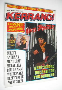 Kerrang magazine - Gary Moore cover (5-18 March 1987 - Issue 141)