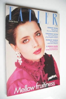 <!--1982-10-->Tatler magazine - October 1982 - Isabella Rossellini cover