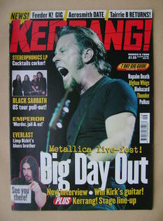 Kerrang magazine - James Hetfield cover (6 March 1999 - Issue 740)