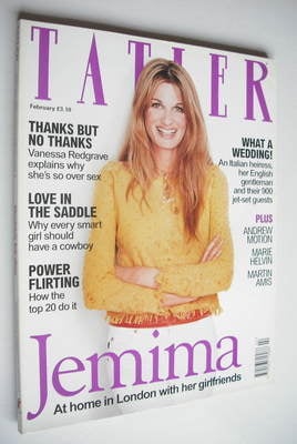 Tatler magazine - February 2001 - Jemima Khan cover