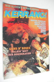 Kerrang magazine - Guns N' Roses cover (11-24 June 1987 - Issue 148)