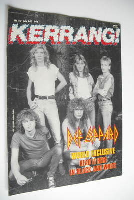 <!--1987-07-09-->Kerrang magazine - Def Leppard cover (9-22 July 1987 - Iss