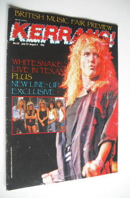 Kerrang magazine - Whitesnake cover (23 July - 5 August 1987 - Issue 151)