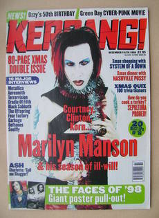 <!--1998-12-19-->Kerrang magazine - Marilyn Manson cover (19 December 1998 