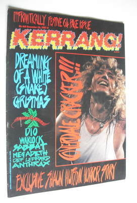 Kerrang magazine - Whitesnake cover (26 December 1987 - Issue 168)