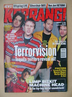<!--1999-01-23-->Kerrang magazine - Terrorvision cover (23 January 1999 - I