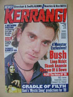 <!--1999-01-09-->Kerrang magazine - Gavin Rossdale cover (9 January 1999 - 