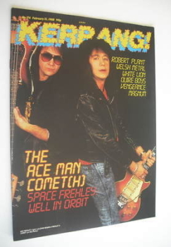 Kerrang magazine - Ace Frehley and John Regan cover (13 February 1988 - Issue 174)