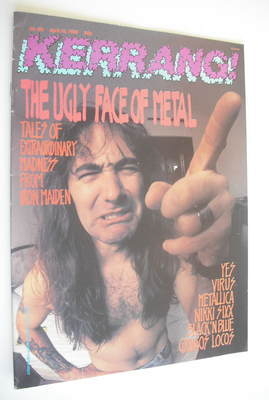 <!--1988-04-16-->Kerrang magazine - Iron Maiden cover (16 April 1988 - Issu
