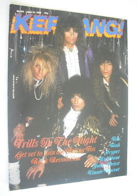 Kerrang magazine - Britny Fox cover (23 April 1988 - Issue 184)