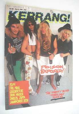 <!--1988-05-21-->Kerrang magazine - Poison cover (21 May 1988 - Issue 188)