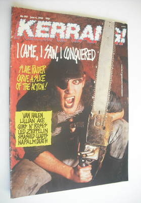<!--1988-06-04-->Kerrang magazine - Slave Raider cover (4 June 1988 - Issue