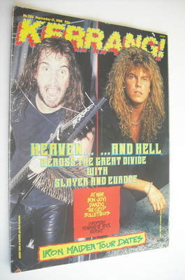 <!--1988-09-17-->Kerrang magazine - Slayer & Europe cover (17 September 198