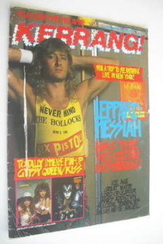 Kerrang magazine - Def Leppard cover (8 October 1988 - Issue 208)
