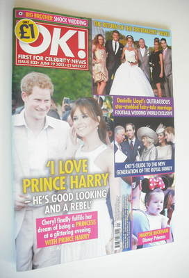 OK! magazine - Prince Harry and Cheryl Cole cover (19 June 2012 - Issue 832)