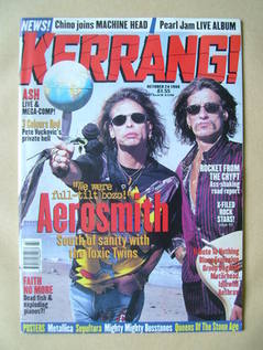 <!--1998-10-24-->Kerrang magazine - Aerosmith cover (24 October 1998 - Issu