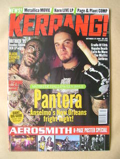 Kerrang magazine - Phil Anselmo cover (31 October 1998 - Issue 723)