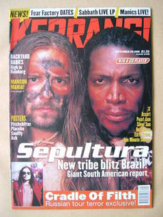 Kerrang magazine - Sepultura cover (26 September 1998 - Issue 718)
