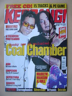 <!--1999-03-20-->Kerrang magazine - Coal Chamber cover (20 March 1999 - Iss