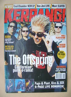 <!--1998-11-14-->Kerrang magazine - The Offspring cover (14 November 1998 -